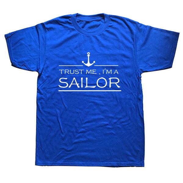 

new summer style trust me i'm a sailor men short sleeve cotton funny heartheat sail camisetas clothing hoodie designers t shirts sweats