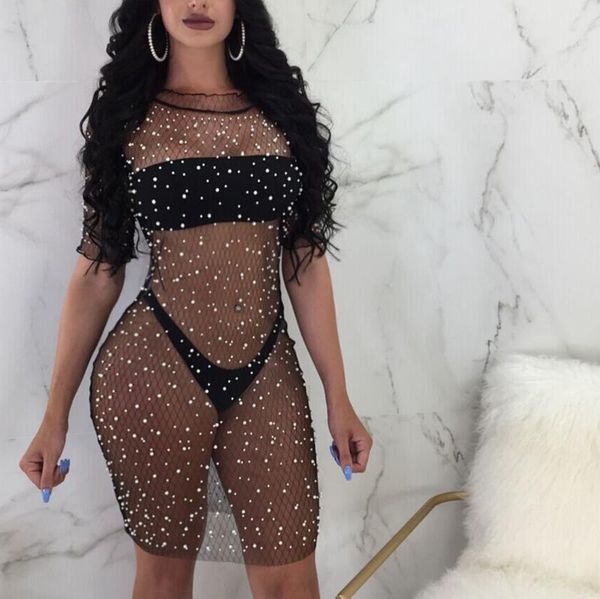 

womens dresses women summer beach dress lace crochet o neck dress new drop shipping good quality, Black;gray