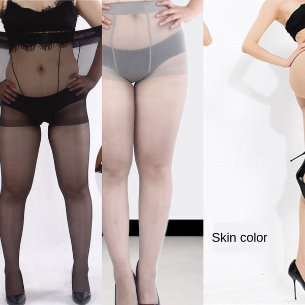 

q2igj oversized silk stockings thin summer ultra pantyhose 15d pantyhose pantyhosestockings pantyhoseplus grade fattenin women's fat mm, Black