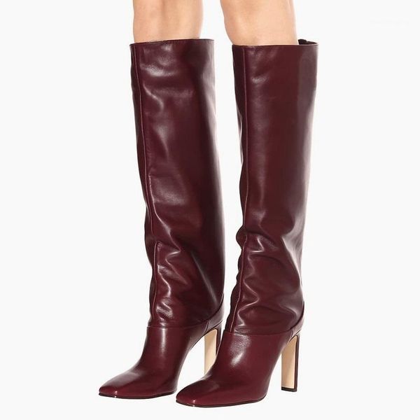 

2021 fashion women over the knee high heel boots shoes woman autumn winter black warm snow long boots woman plus size botas1