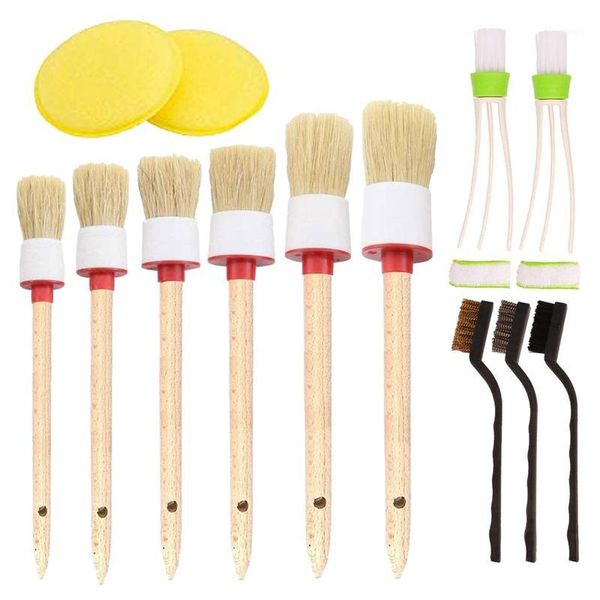 

car sponge 13 pieces cleaner brush set including detail wire foam cleaning pads automotive air conditioner auto detailing b1