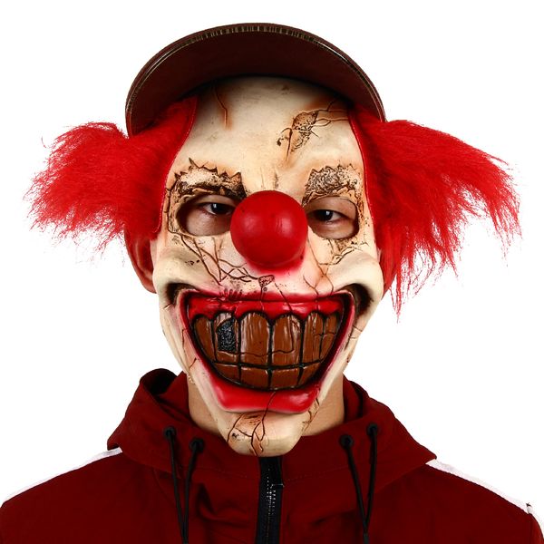 

costume accessories joker mask carnawal costume props halloween party masks latex lifelike dress up horror clown mask grin, Silver