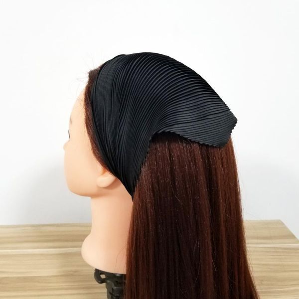 

scarves women pleated scarf silky head wear solid color design stylish bandana assorted crumple neck, Blue;gray