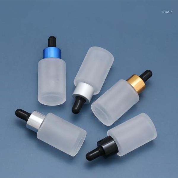 

2020 new 100pcs 30ml ground transparent frosted glass essential oil bottle essence of black dropper bottle1