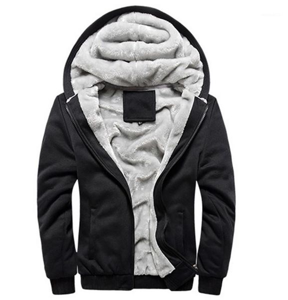 

men's hoodies & sweatshirts men's fleece hooded 2021 -selling baseball uniform plus hair thickening of sportswear arm and velvet c, Black