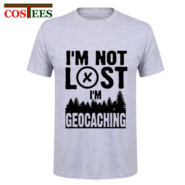 

2017 summer i'm not lost i'm geocaching men's casual short sleeve black gray white xs 3xl hooded sweatshirt hoodie men t shir