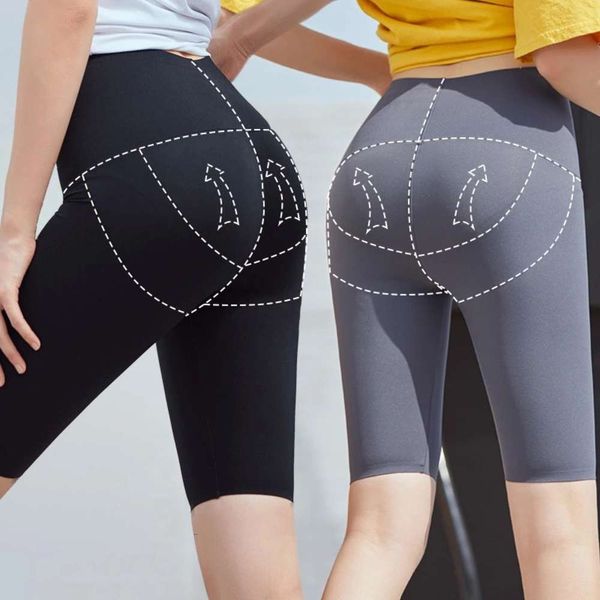 

kaka's high waist, belly and hip lifting 5-point yoga, waist girdle, thin base, barbie yoga pants, female, Black