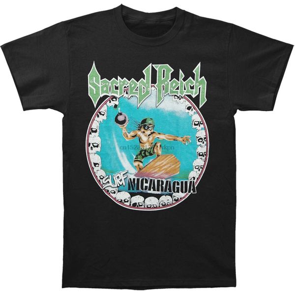 

sacred reich men's surf nicaragua t-shirt black sport hooded sweatshirt hoodie