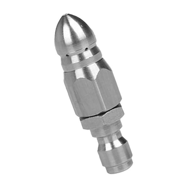 

1/4 sewer drain jetter nozzle for pressure washer, 4000psi - stainless steel