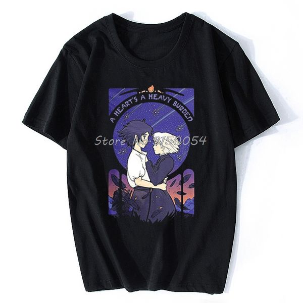 

howl's moving castle a heart's a heavy burden anime summer tshirt hip hop tees harajuku sport hooded sweatshirt hoodie men t shir
