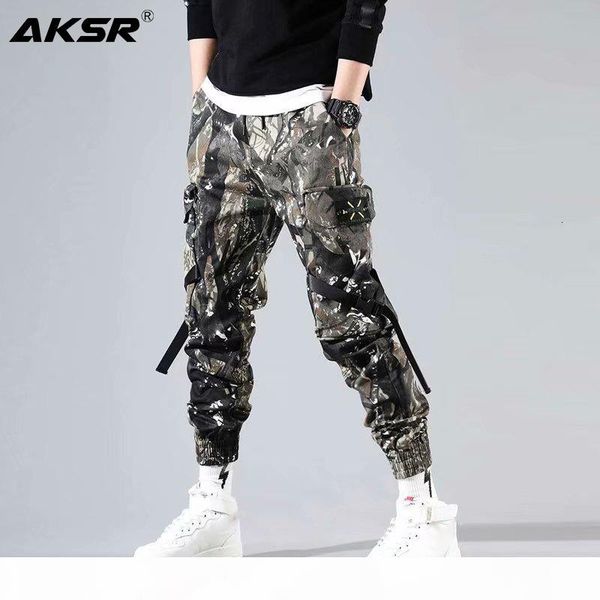 

aksr 2019 men's streetwear pants hip hop sweatpants joggers trousers tactical mens pants cargo harem pants men pantalones hombre sh1909, Black