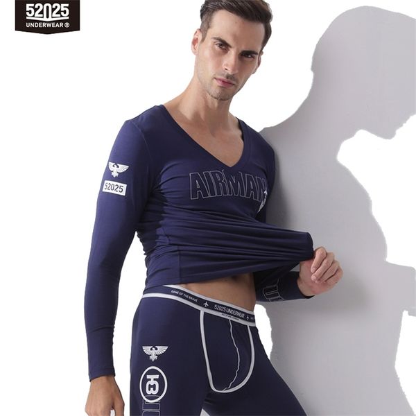 

52025 men thermal underwear cotton modal stylish soft light comfortable men's long johns thermal underwear set men thermals 220108, Black;white