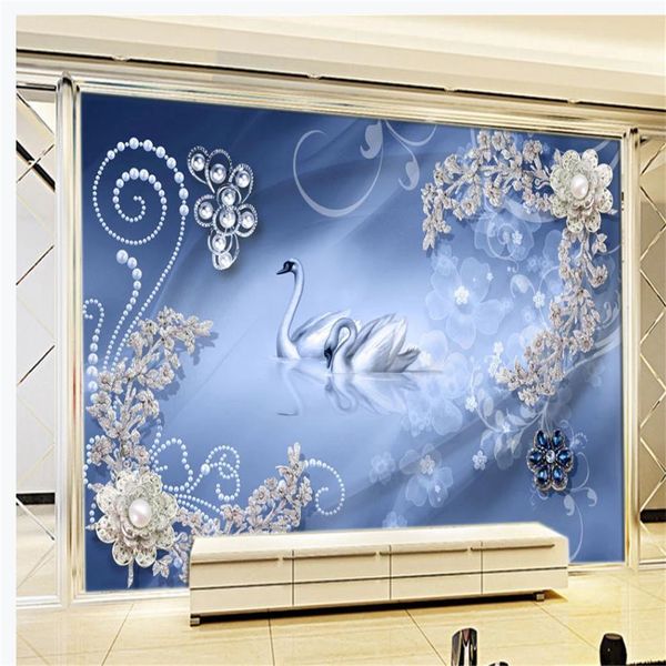 

3d customized wallpaper diamond flower wallpapers background wall 3d murals wallpaper for living room