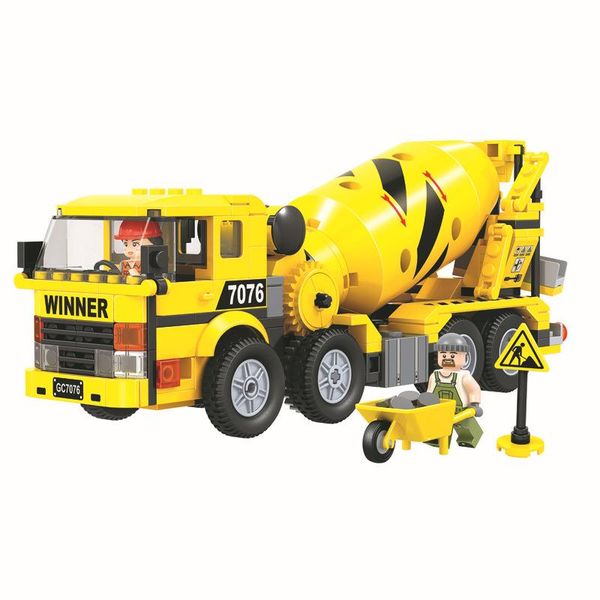 

город строительная группа бетономешалку строительные блоки наборы кирпичи diy модель обучающие детские подарки игрушки для детей sqcxmi bbga