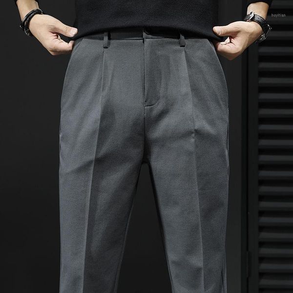 

men's casual trousers 2020 autumn and winter new british long casual pants young people personality fashion trendy clothing1, White;black