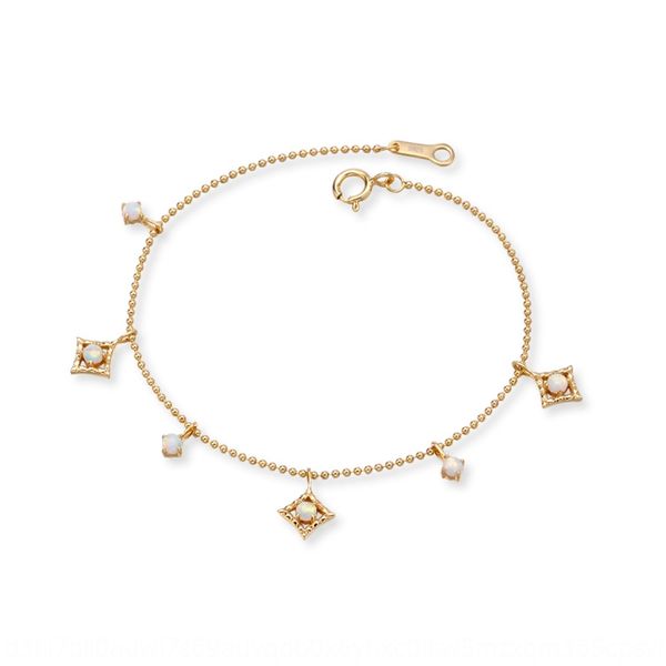 

light 925 silver artificial white aobao beads women popular simple lightjewelry bracelet diamondjewelry diamond 925 silver artificial white, Golden;silver