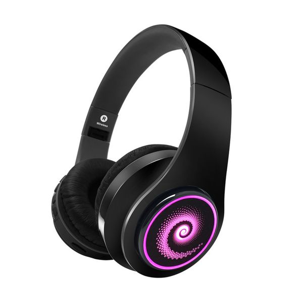 

new type of wirels bluetooth sports music seven color light emitting stereo headset