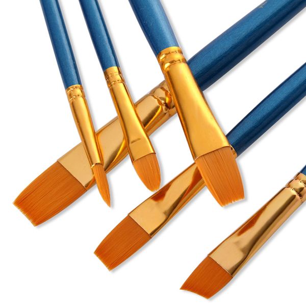 

12pcs/lot artistic paint brushes set watercolor acrylic oil brush nylon long drawing pen school student stationery art supplies, Black;red