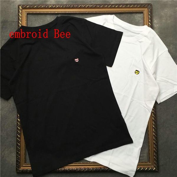 

21ss new summer luxury europe mens embroidery bee t shirt t shirts fashion designer t shirt women street casual tee, White;black
