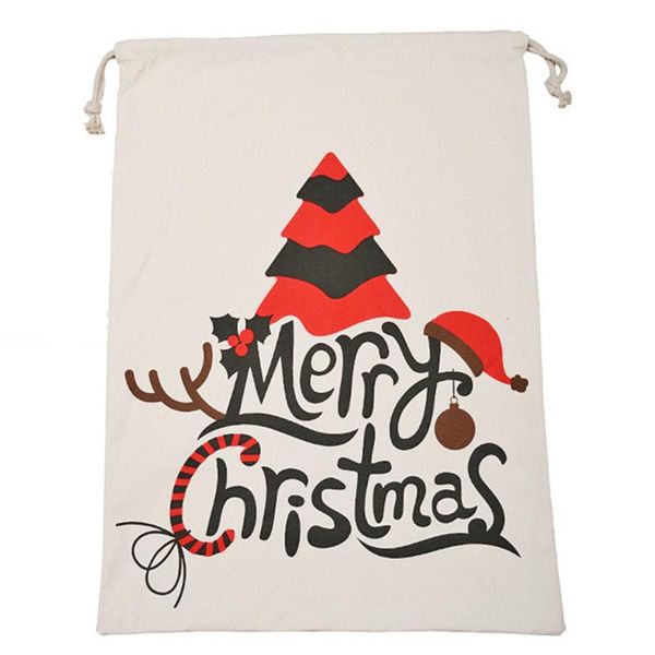 

wholesale santa sack 44 styles 100pcs/lot christmas gift bag large canvas santa bag reindeer organic heavy canvas drawstring bag bbylkn