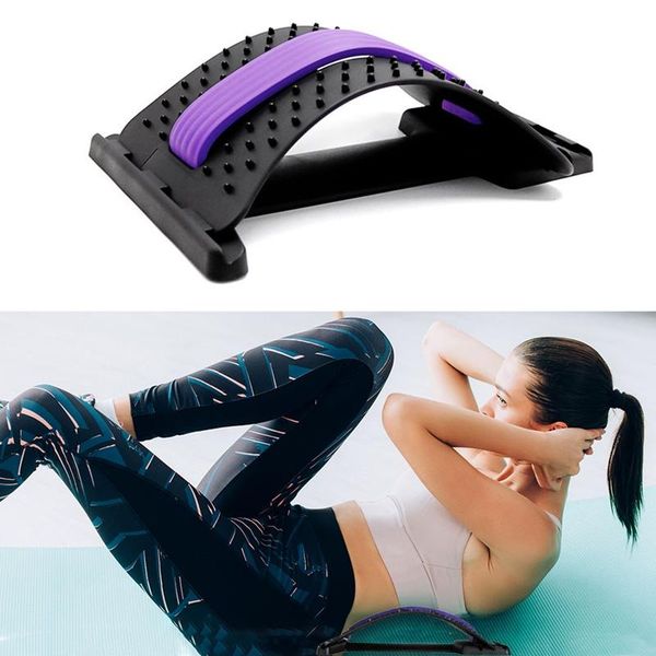 

back support stretcher corrector spine massager waist lumbar pain reliever body relaxation massage equipment women men