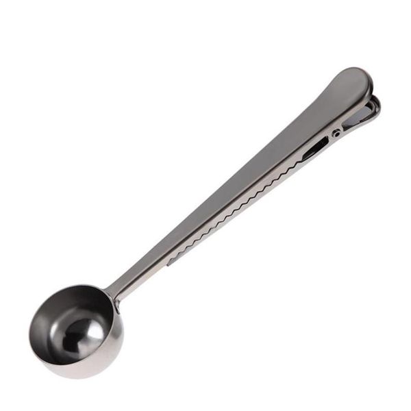 

2 in 1 durable stainless steel spoon with bag clip coffee measuring spoon ground tea scoop with bag seal clip meas jllxky dh_niceshop