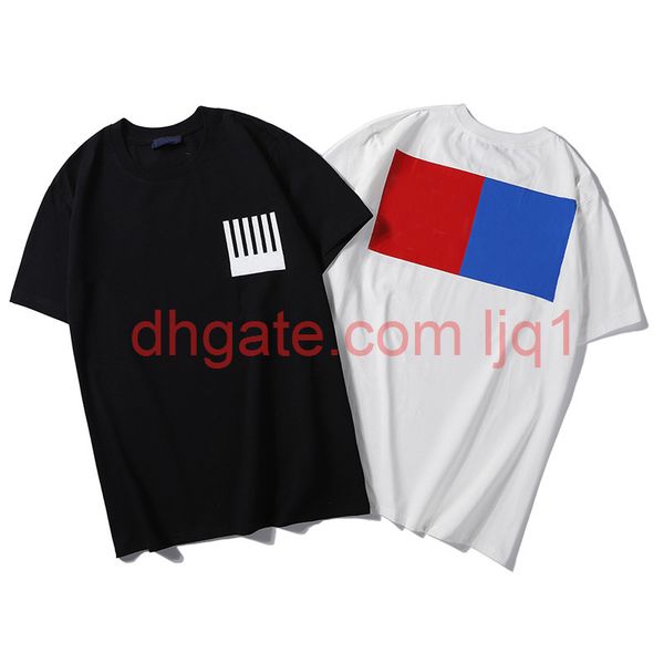 

19ss mens stylist t shirt comfortable cotton women short sleeve mens trend round neck tees black white size s-2xl