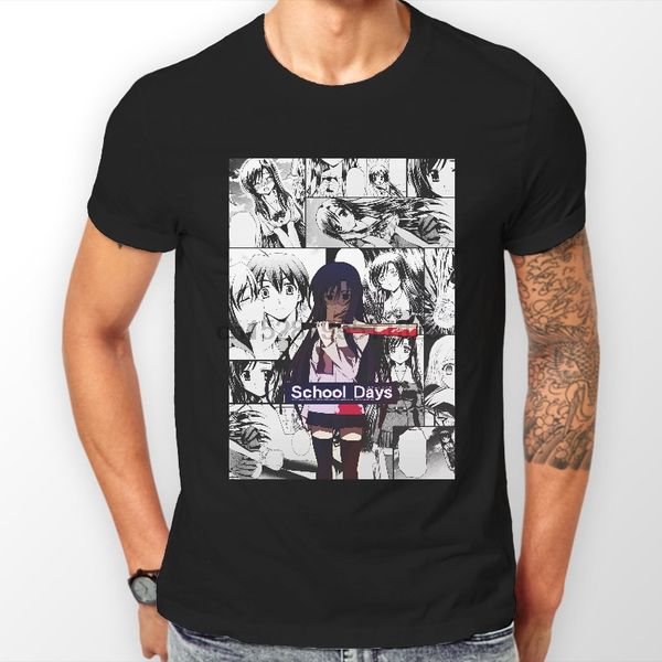 

school days harajuku streetwear shirt men oha katsura manga strip anime tshirt t shirt tee all sizes sport hooded sweatshirt hoodie