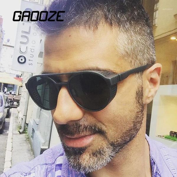 

sunglasses gaooze men glasses for round sun driving steampunk vintage sunglass oculos lxd561, White;black