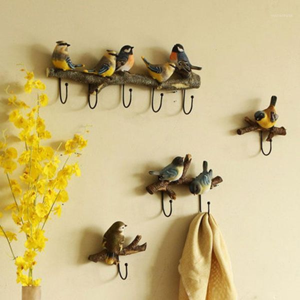 

hooks & rails creative bird pattern wall mount key housekeeper minimalist home storage hanger umbrella small things organizer household deco