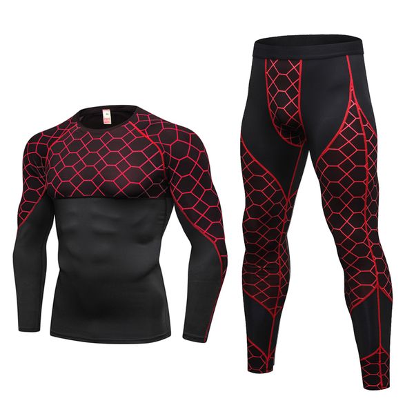 

new men thermal underwear sets compression fleece sweat quick drying thermo underwear male clothing winter long johns 2020 lj201008, Black;white