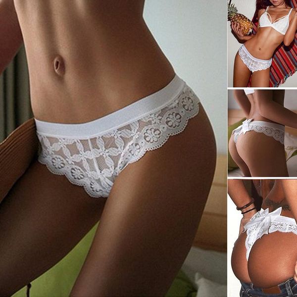 

women lace lingerie temptation low-waist panties embroidery thong transparent hollow out underwear female g string, Black;pink
