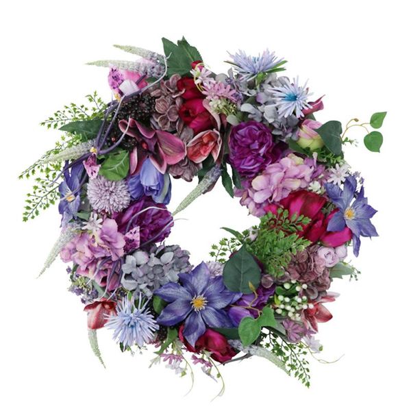 

decorative flowers & wreaths the spring products sell like cakes simulation wreath of purple, door act role ofing is hanged adorn adornme