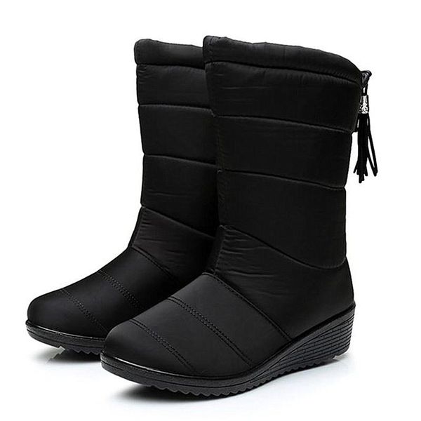 

new 2020 women boots winter women ankle boots waterproof warm snow shoes, Black