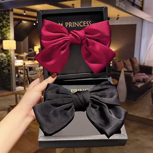 

net red bow headdress girl princess chaoxian korean children's hairpin back clip