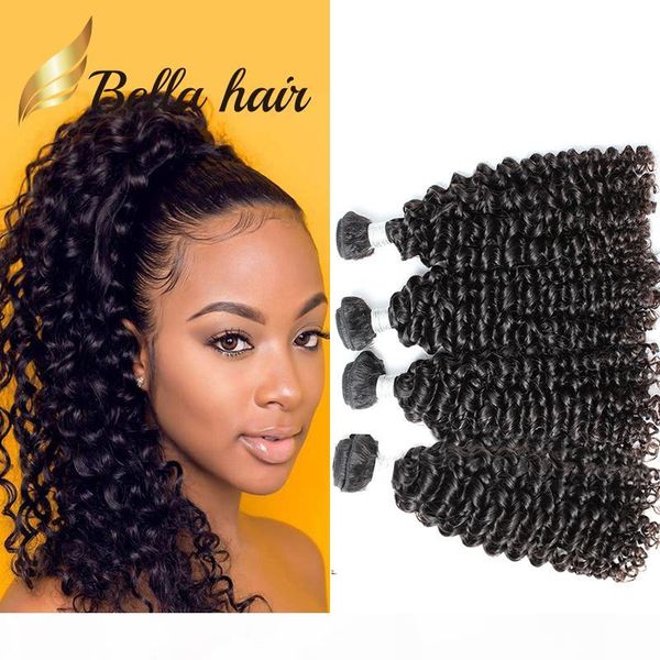 

4pcs lot brazilian hair 10-24inch grade 9a natural black curly human hair weave julienchina bella hair ing