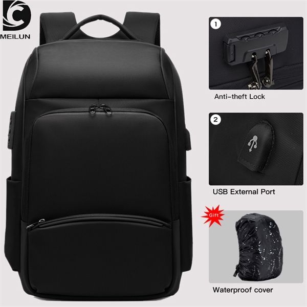

dc.meilun 2020 new anti-theft lock men's usb charging 17 inch lapbag waterproof travel backpack male mochila a2721 c1009