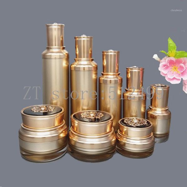

10pcs/lot 15/30/50/100/120ml emulsion liquid foundation essence press spray bottle 20/30/50g eye cream jar suit packing bottling1