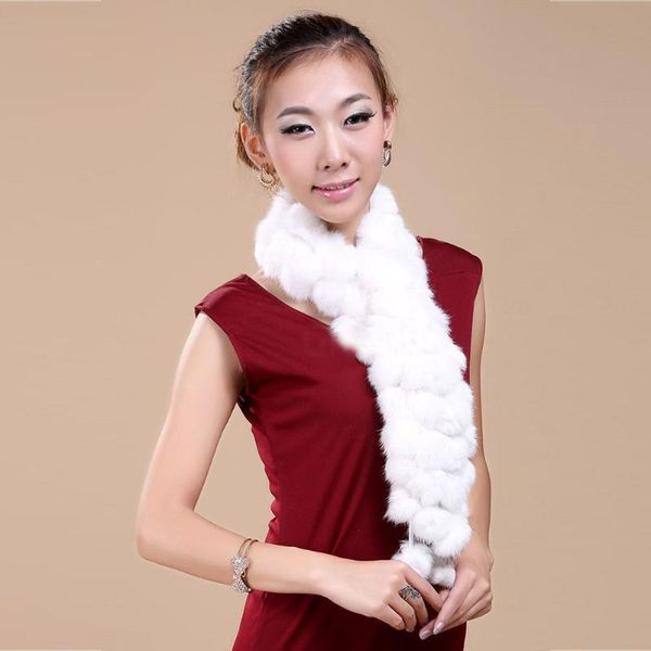 

Women Faux Fur Scarf Lady Casual Fur Scarves Ball Velvet Echarpe Long Style Winter Warm Scarves, Blue;gray