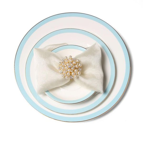 

new white pearl napkin ring beaded wedding napkin ring for table decoration jllsqj