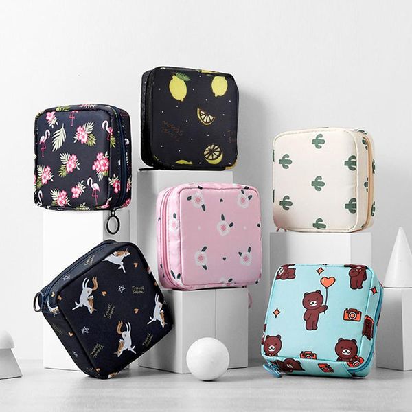 

tampon storage bag sanitary pad pouch women napkin key cosmetic bags organizer ladies makeup bag girls tampon holder organizer