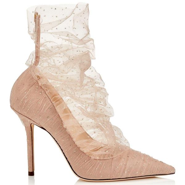 

dress shoes 2021women's 2021 fine with bud silk screen yarn pointed shallow mouth wedding party nude 40 qq-02, Black