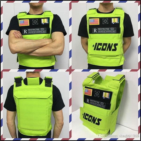 

2020 luxury fashion mens designer vest fashion suitable mens womens hip hop rapper skateboard street dance pockets street waistcoats men sle, Black;white