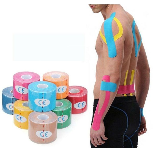 

kinesio tape muscle bandage sports kinesiology tape roll elastic adhesive strain injury muscle sticker kinesi bbyrpu bde_luck