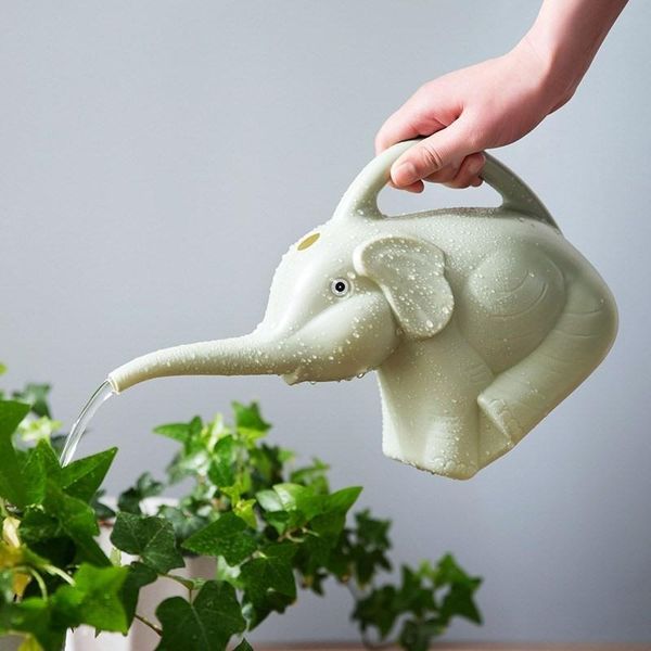 

garden plastic elephant watering can 2 quart 1/2 gallon home patio lawn gardening tool plant outdoor irrigation watering pot jug