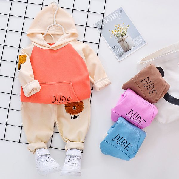 

baby boy clothes autumn new infant clothing sets fashion long sleeve sweatshirts sports pants baby girl outfit newborn set c1021, White