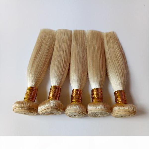

brazilian virgin human hair weaves blonde #613 hair extensions 8-26inch indian peruvian remy hair weft no tangle and no shedding 3 4 5pcs, Black