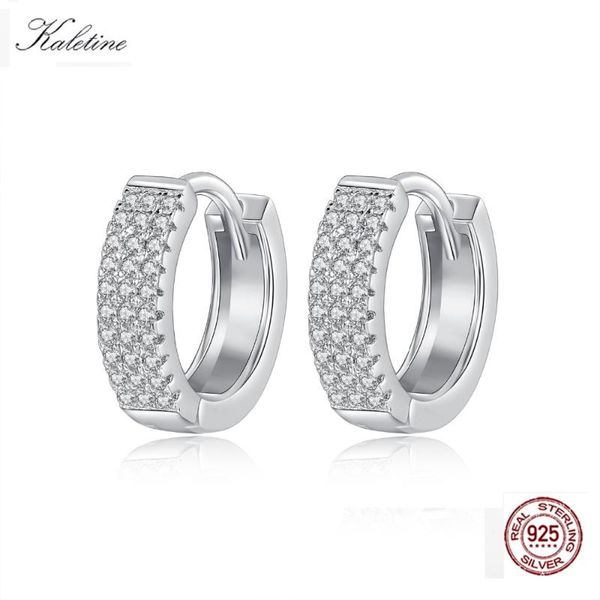 

hoop & huggie kaletine 2021 fashion wedding 925 sterling silver earirngs for women round cz white gold earrings luxury men tiffan jewelry, Golden;silver