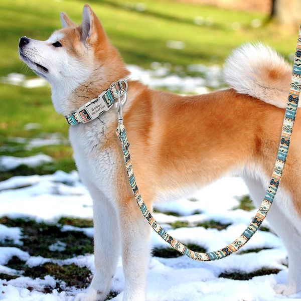 

7 colors nylon dog leash lead printed pet puppy chihuahua walking leash running training leashes rope for small medium bbyytj