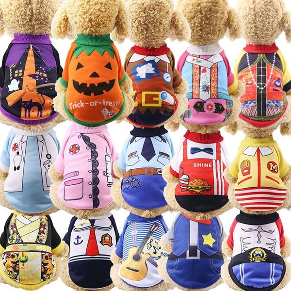 

new christmas festival uniform funny dog cat supplies autumn and winter pumpkin into pet clothing 50pcs t500174